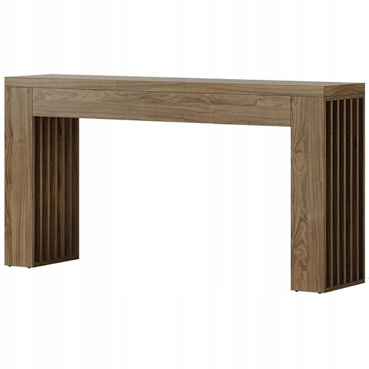 Drewniany Stolik Konsolowy 29,8x147,7x81,5cm Brązowy HOGA-YC0002 Płyta MDF