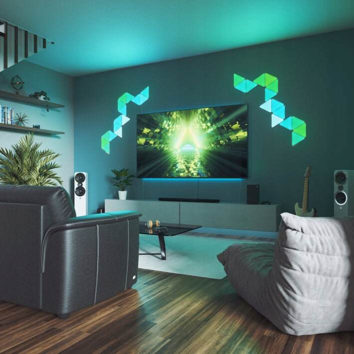 Panele Smart LED Trójkąty 4 Sztuki RGBW Nanoleaf Sterowanie Dotykiem