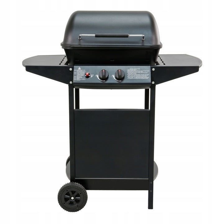 Kompaktowy Grill Gazowy Dwupalnikowy Stalowy 5,5 kW Trwały Przenośny