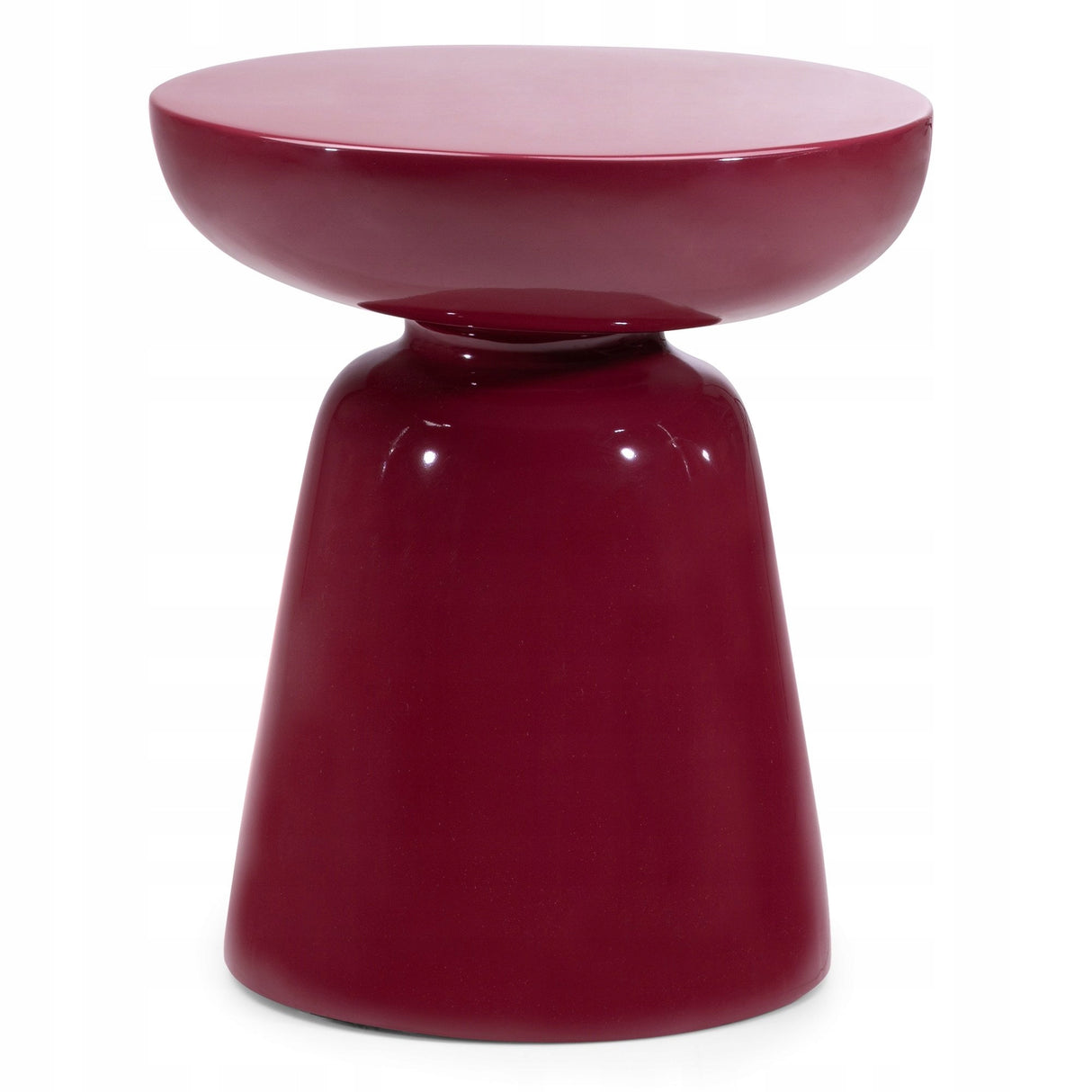 Stolik Boczny Tlenek Magnezu Wytrzymały Burgund Wiśnia Glossy 40 cm