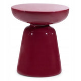 Stolik Boczny Tlenek Magnezu Wytrzymały Burgund Wiśnia Glossy 40 cm