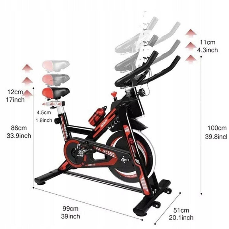 Rower Stacjonarny X24N00C081 Szybki Rozruch Regulowane Siedzisko Black-Red