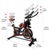 Rower Stacjonarny X24N00C081 Szybki Rozruch Regulowane Siedzisko Black-Red