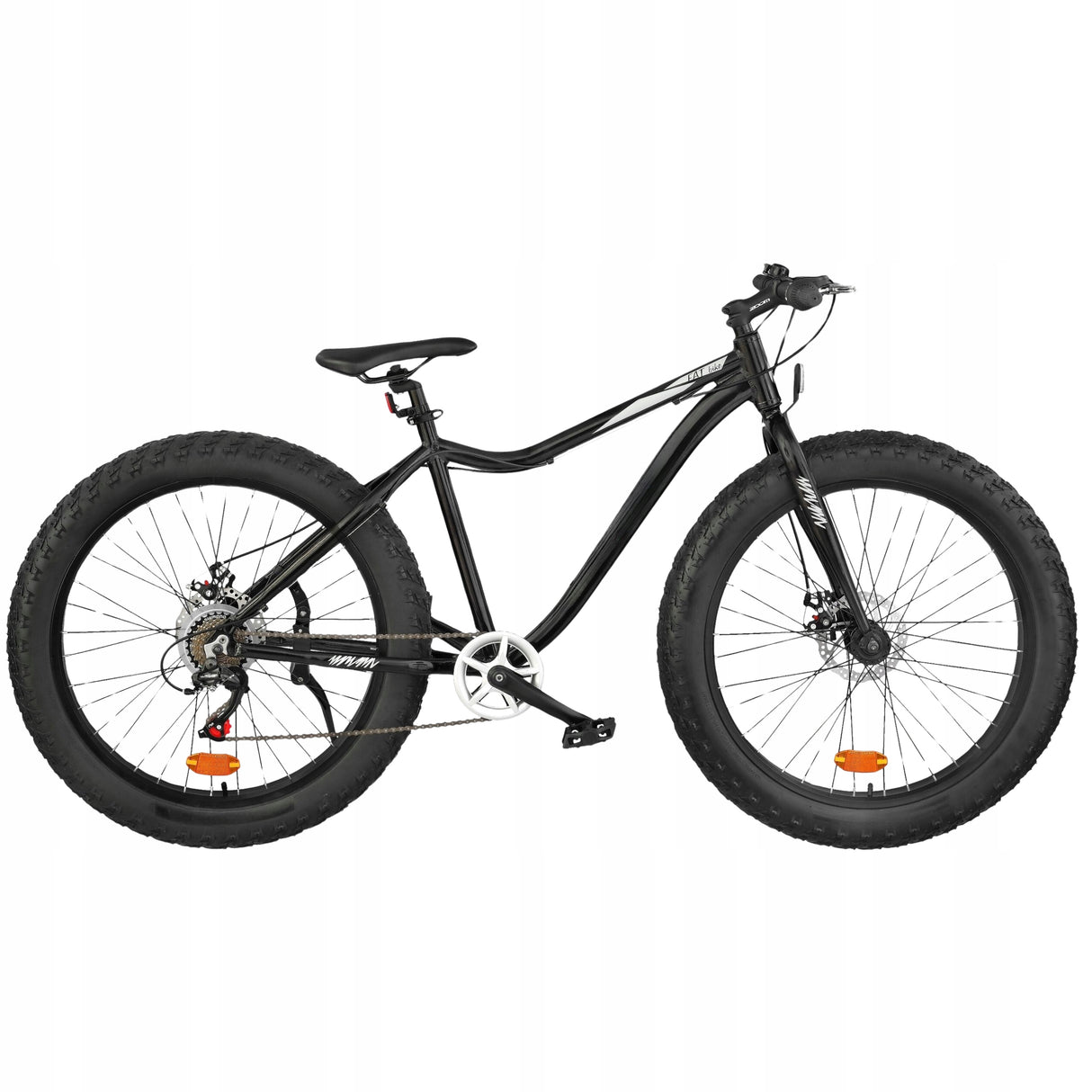 Rower Górski Fat Bike MTB 7 Biegów Męski Czarny 26" Cali Koło 18" Cali Rama