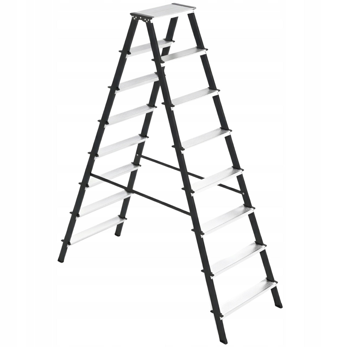 Drabinka Schodki Domowe 2x8 Drabina Dwustronna Składana Mocna 150 kg MAX
