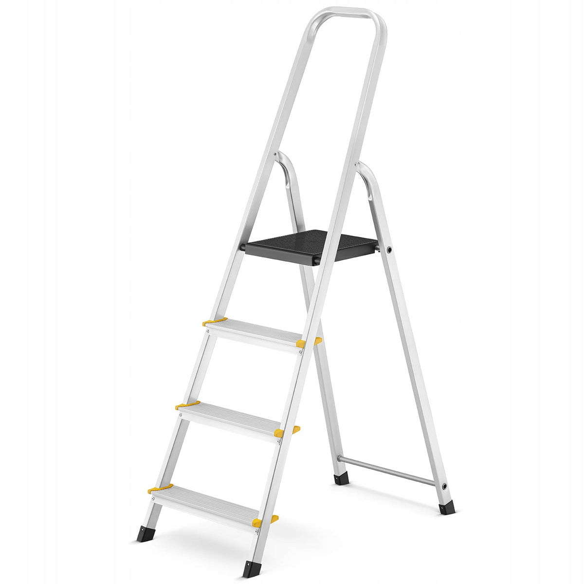 Drabina Jednostronna Domowa Profesjonalna Aluminiowa 4 Stopnie 150kg MAX