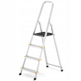 Drabina Jednostronna Domowa Profesjonalna Aluminiowa 4 Stopnie 150kg MAX