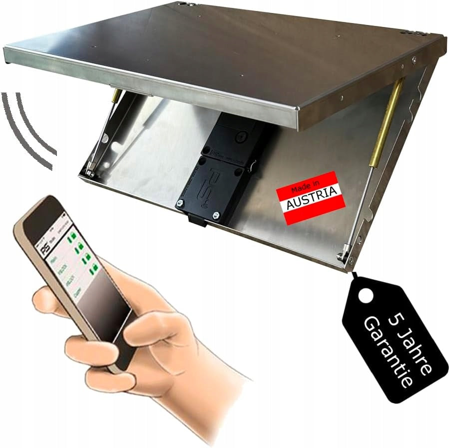 Sejf Do Zabudowy HooD Bluetooth Stal Nierdzewna Ukryty 350x250x20mm PSLocks