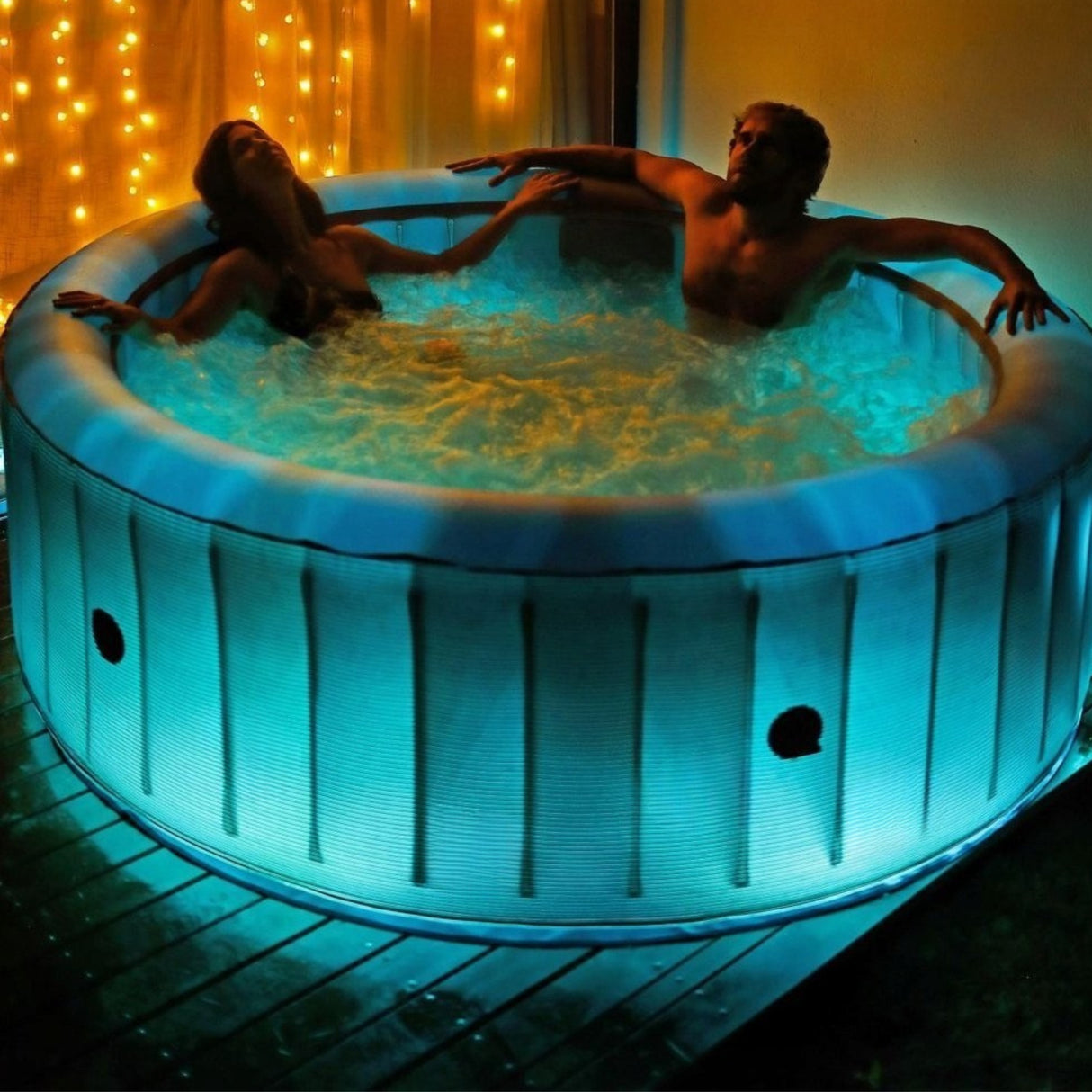 Basen z Hydromasażem Podświetlany Spa Dmuchany Pilot Relaks 930L 6-osobowy