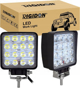 RIGIDON 2 szt. LED Reflektory 48W 4 cale, 12V/24V, 6000K dla 4x4, SUV