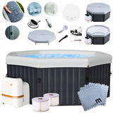 Basen z Hydromasażem Ośmiokąt Spa Ogrodowy Nadmuchiwany 6 osob. 1100 L