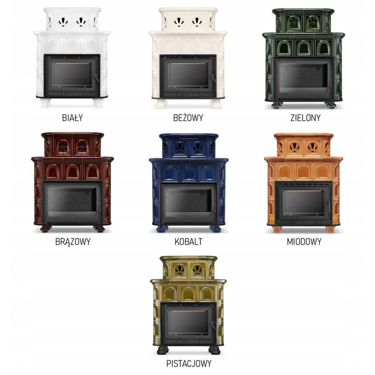 Piec Kominek Kaflowy Koza Obudowa Kominkowa 13 kW Piecyk Ceramiczny