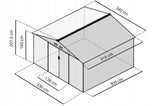 Szopa na Narzędzia Ogrodowe Blaszana Domek Imitacja Drewna 340x319cm 10,2m2