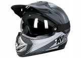 Kask Motocyklowy Crossowy Enduro na Quad Skuter Motor Szary M