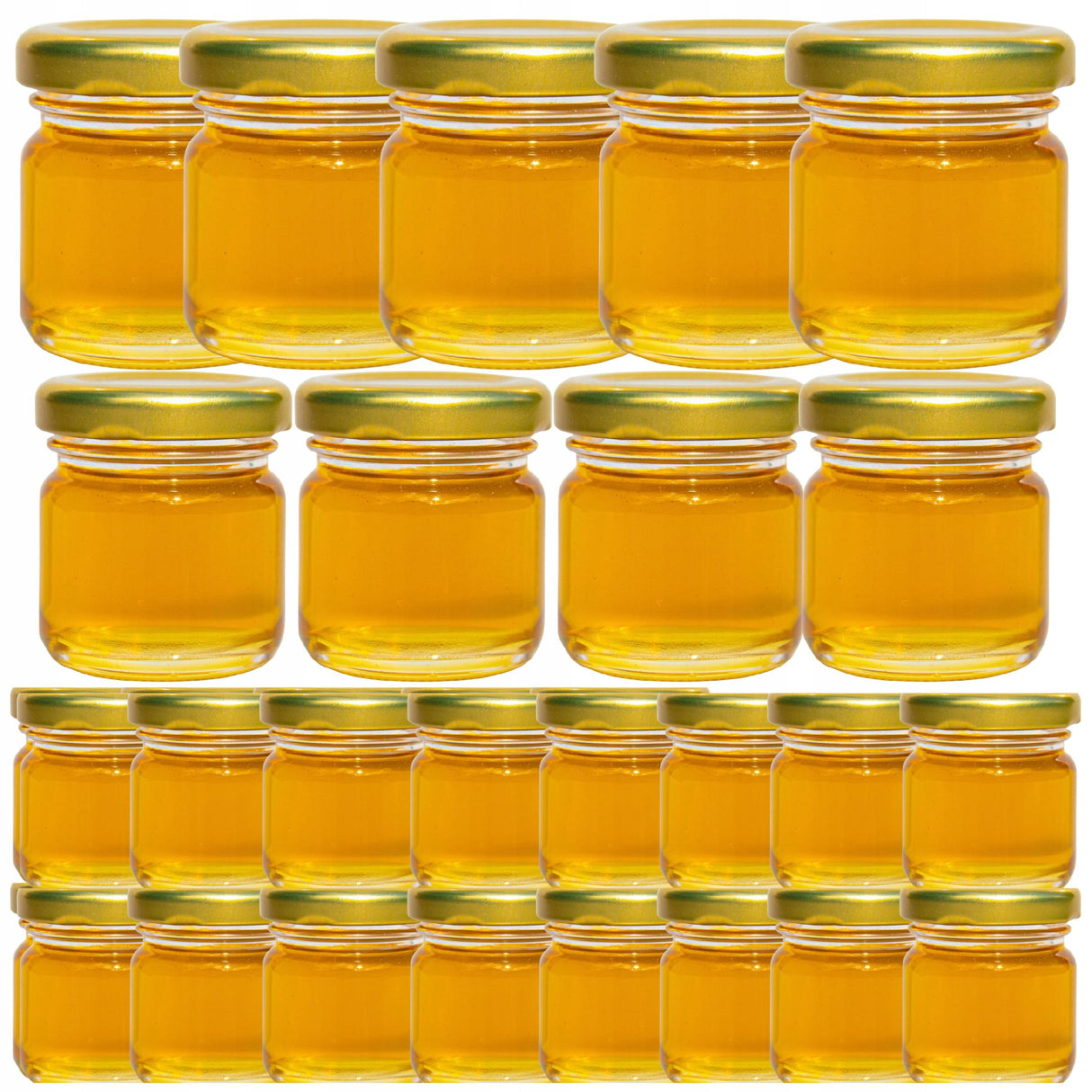 Mini Miód Wielokwiatowy Naturalny Płynny 40ml Idealny Prezent ZESTAW 25szt