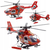 Helikopter Ratunkowy Śmigłowiec Efekty Świetlne Dźwięk Zabawka z Hakiem