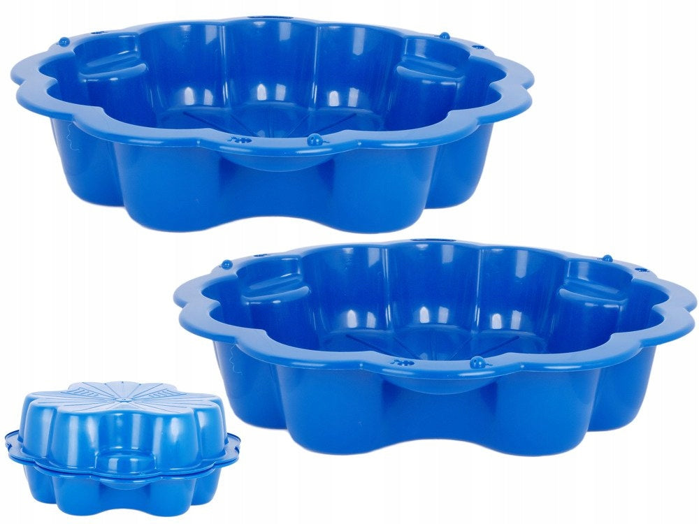 Piaskownica Lub Basen Plastikowa XXL Niebieska2w1 Muszelka Zamykana Solidna