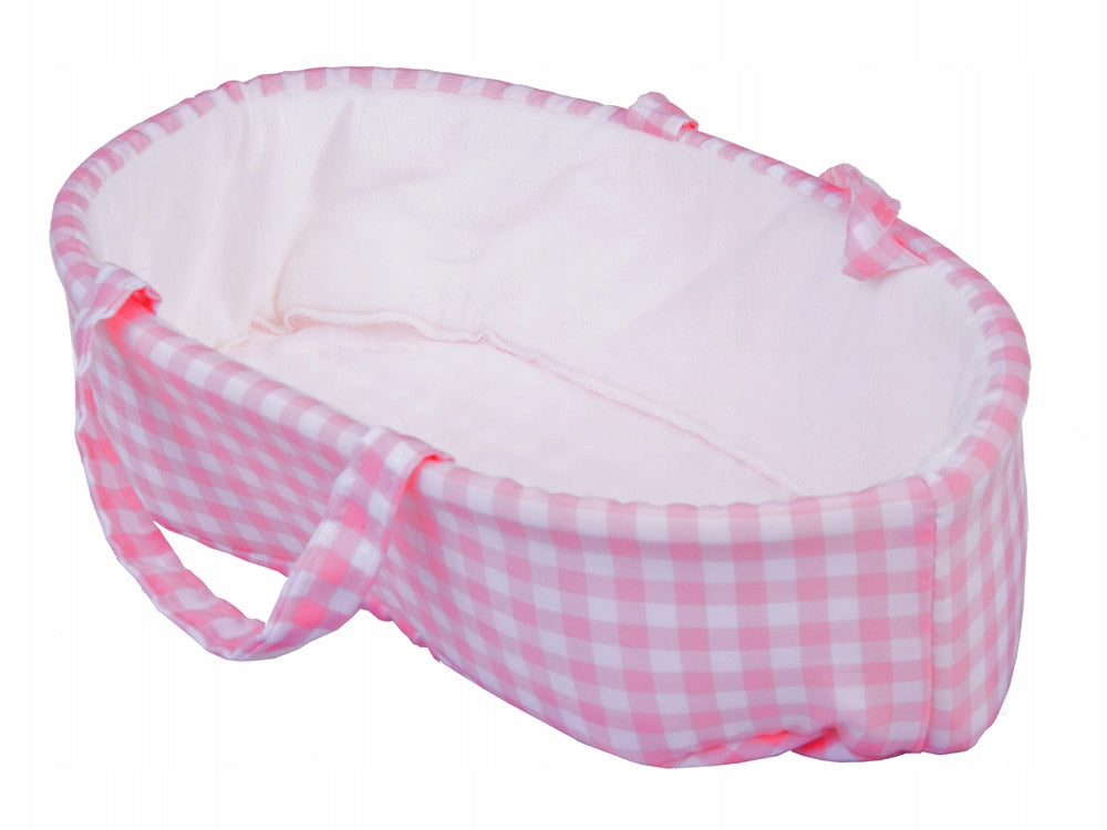 Lalka Noworodek Bobas Czapka Sukienka + Maskotka Królik na Prezent Różowa