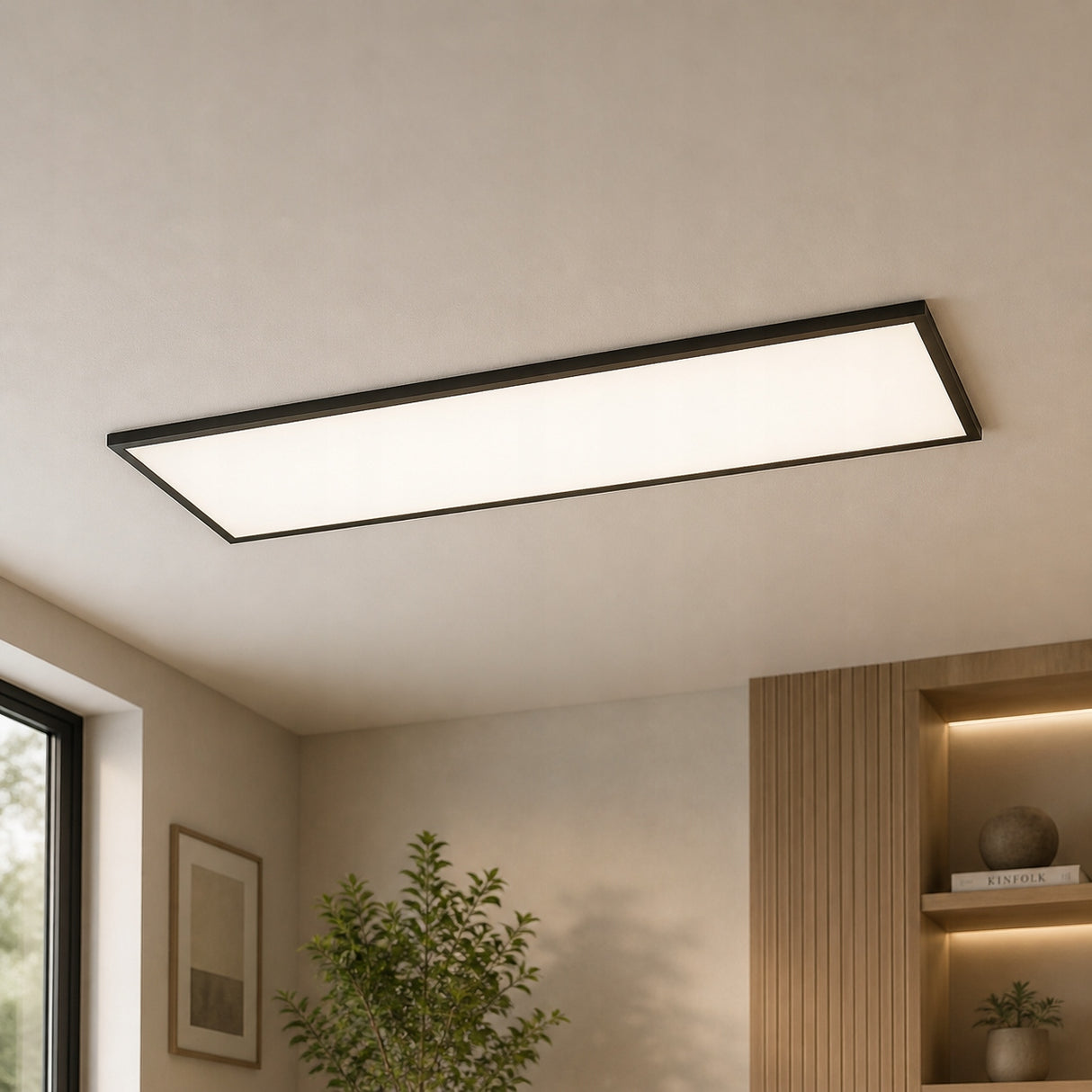 Panel LED Tworzywo Sztuczne 120x30x5cm CCT-RC-DIM 32,5 W 3 900 lm Czarny