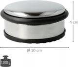 Zatrzymywacz Drzwi E-1900100 Okrągły Stal Nierdz. 10 x 4 cm 1200 g SREBRNY