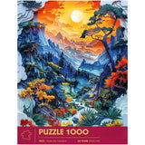 Puzzle 1000 Elementów z Efektem 3D Krajobraz Doliny Paper Art Trwałe