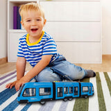 Tramwaj Trolejbus Zabawka na Baterie Światło Dźwięk Otwierane Drzwi 44cm