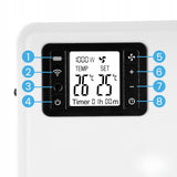 Grzejnik Konwektorowy Elektryczny Termostat Mocny WiFi 2300 W Pilot