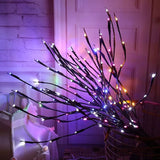 Gałązka 20 LAMPEK LED Baterie Do Wazonu WIELOKOLOROWE Gałązki Święta 70 cm