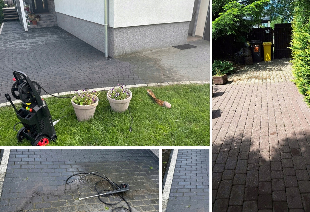 Myjka Ciśnieniowa Samossąca Zwijacz Mosiądz Indukcja 12M Wąż 3000W 350 Bar