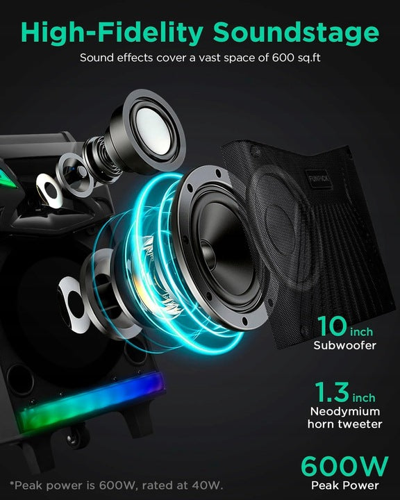 Maszyna do Karaoke z 2 Mikrofonami Bluetooth USB Radio FM AUX