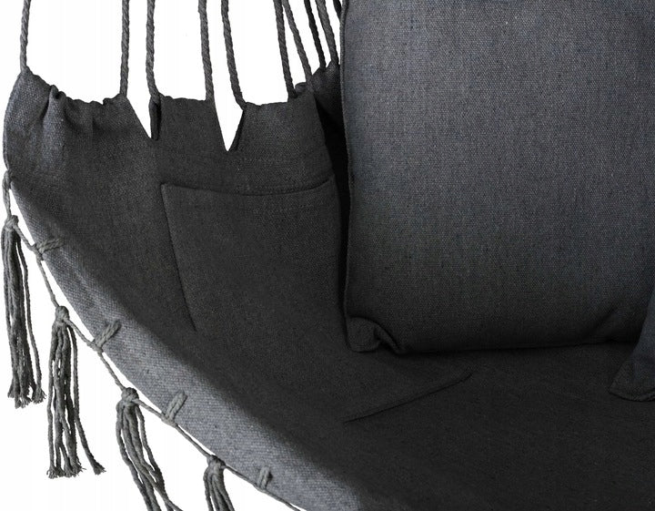 FOTEL BRAZYLIJSKI WISZĄCY BOHO HUŚTAWKA HAMAK XXL 100 cm 150 kg POVES