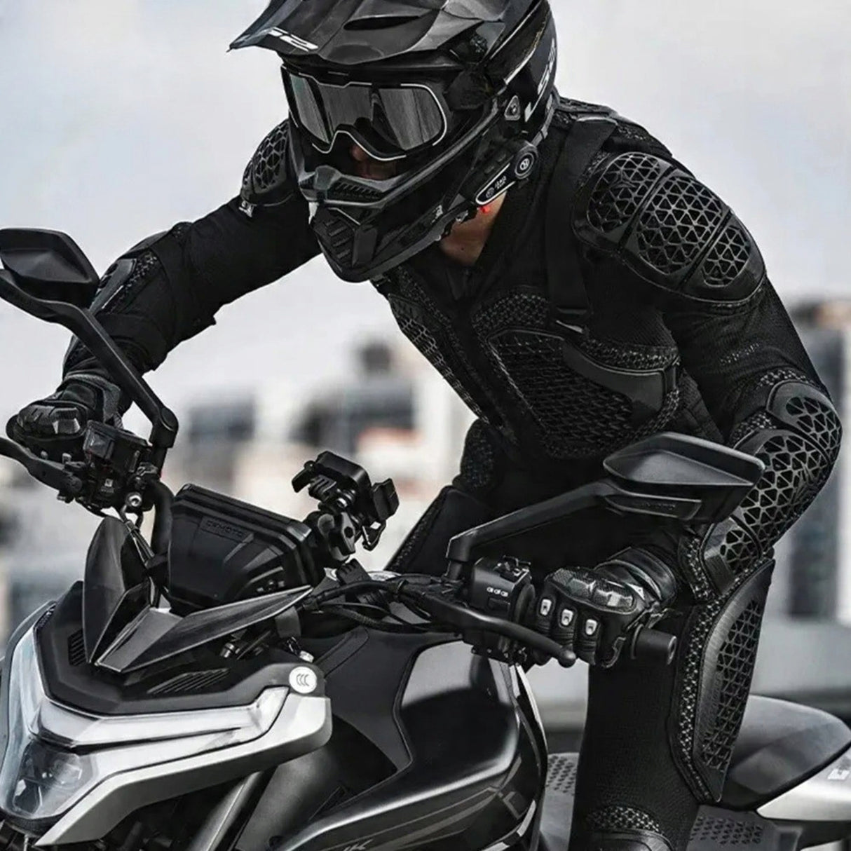 Zestaw Kurtka Motocyklowa Biała + Spodnie Motocyklowe Odzież Ochronna 3XL
