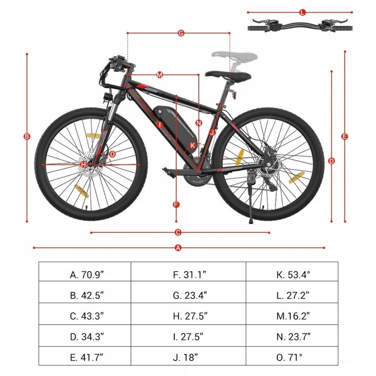 Rower Elektryczny MTB Czarny Rama 18" Cali 15AH 250W Koło 27,5" Cali