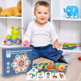 DREWNIANA UKŁADANKA PUZZLE MONTESSORI TANGRAM 180e