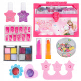 Zestaw Manicure w Kuferku dla Dzieci do Malowania Make Up Lakiery Paznokcie