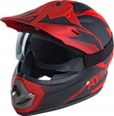 Kask Motocyklowy Crossowy Enduro na Quad Skuter Motor Czerwony S