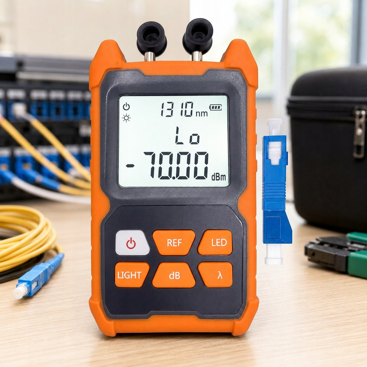 Multimetr Optyczny Przenośny Miernik Mocy + VFL 2mW ELFCAM E-200 Adapter