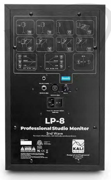 Monitor Studyjny 8" Aktywny Kali Audio LP-8 V2 Czarny Dwudrożna Konstrukcja