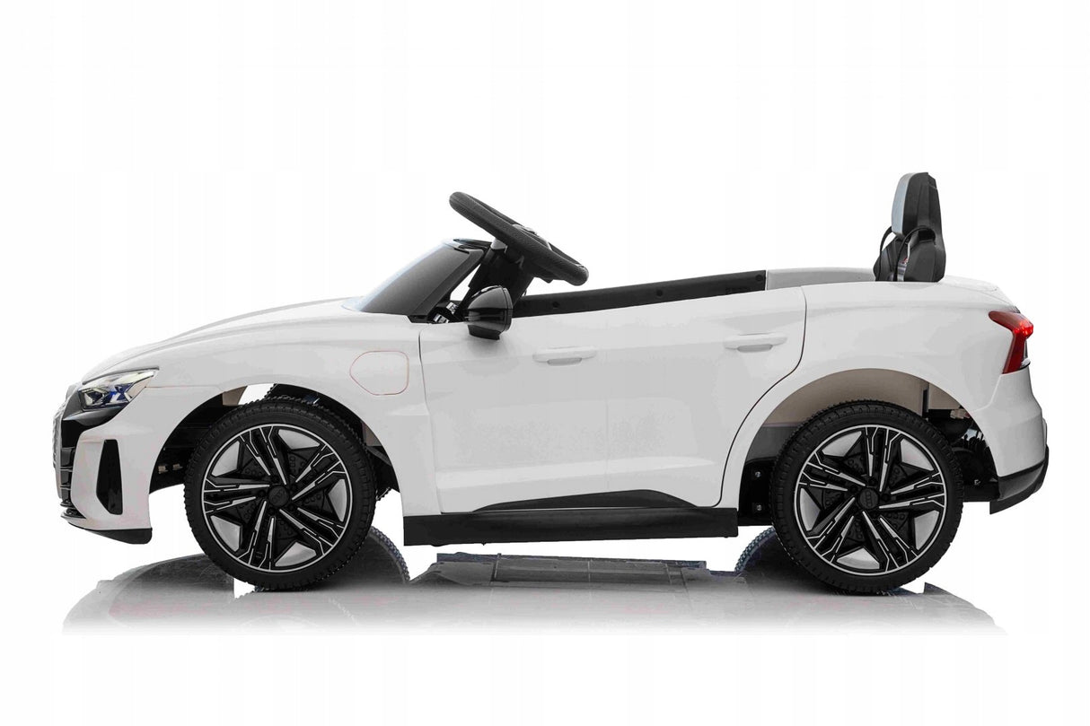 Audi E-Tron RS GT Autko na Akumulator Skóra Biały 12V 7Ah 90W dla Dziecka