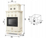 Piecyk Kominek Kaflowy Obudowa Kominkowa 13 kW Ceramiczny Koza