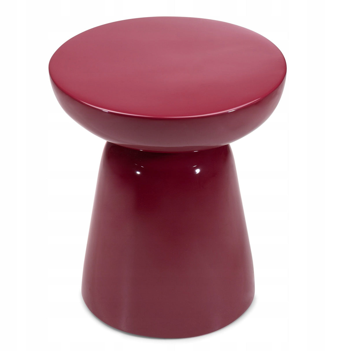 Stolik Boczny Tlenek Magnezu Wytrzymały Burgund Wiśnia Glossy 40 cm