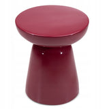 Stolik Boczny Tlenek Magnezu Wytrzymały Burgund Wiśnia Glossy 40 cm