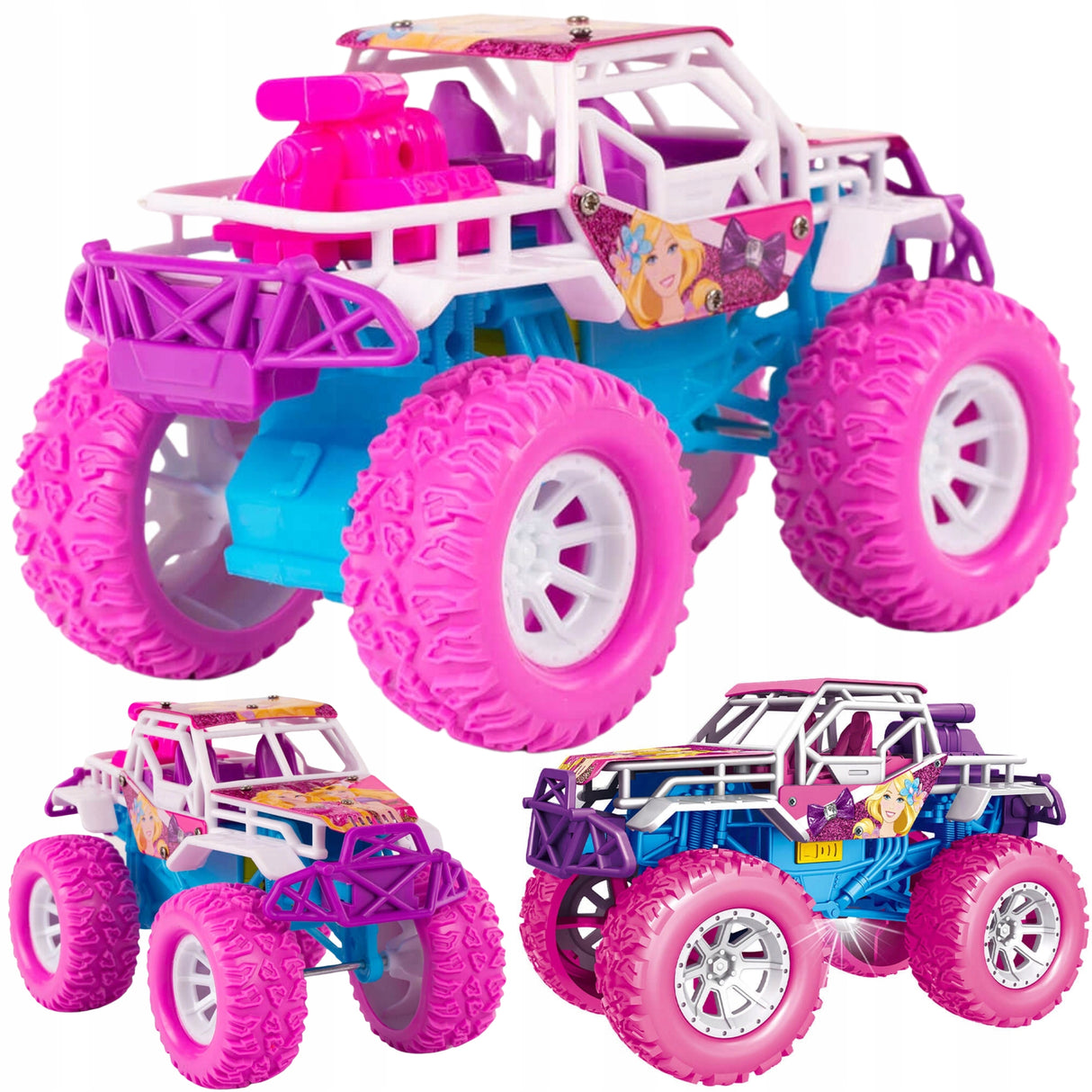 Auto Samochód Terenówka Offroad Światło Dźwięki 4x4 Różowy dla Dziewczynki