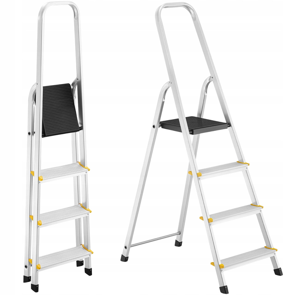 Drabina Jednostronna Domowa Profesjonalna Aluminiowa 4 Stopnie 150kg MAX