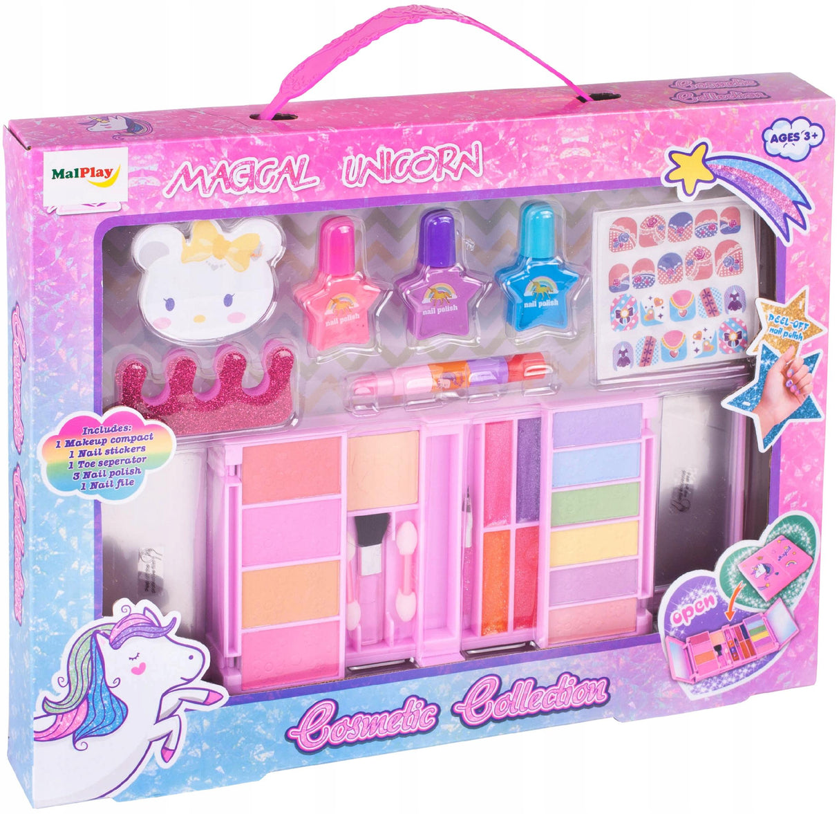 Zestaw do Makijażu Paznokci Kosmetyki Cienie Lakiery Hello Kitty dla Dzieci