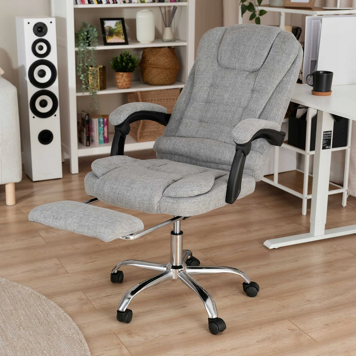 Fotel Obrotowy Biurowy Krzesło z Regulacjami Ergonomiczne Biurowe 118 cm