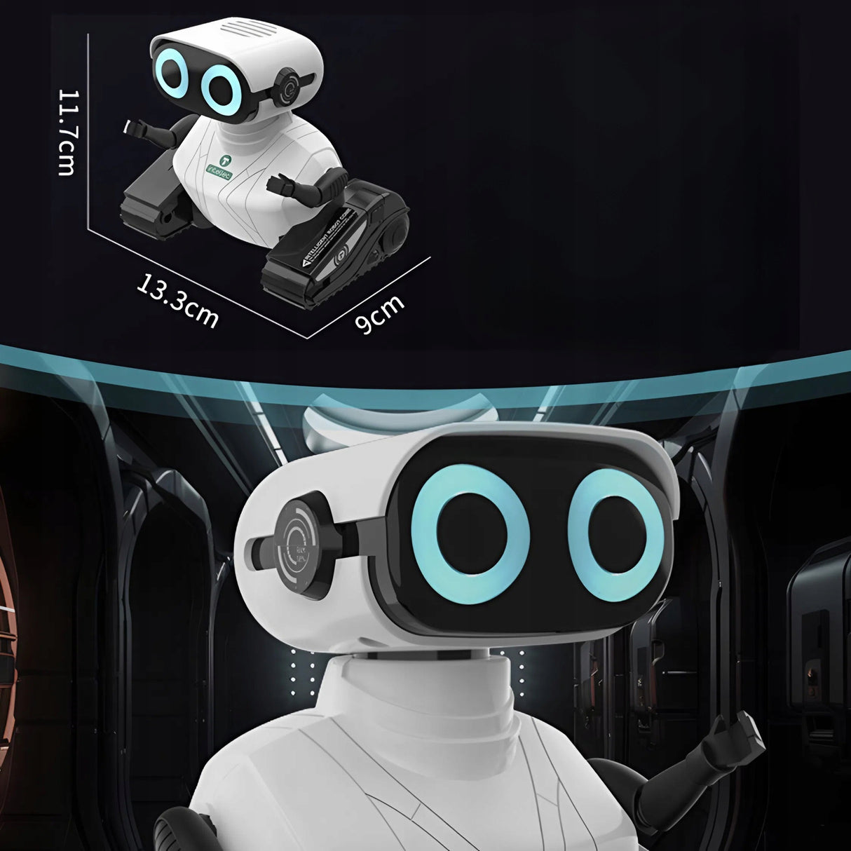 Robot Interaktywny Zdalnie Sterowany + Pilot Prezent dla Dzieci Dźwięk LED