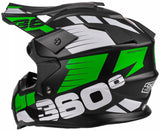 Kask Cross Enduro M Homologacja EU Lekki Deflektor MTB Quad Zielony