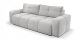 Sofa z Funkcją Spania Pojemnikiem Jasnoszara Tkanina Perfect Harmony