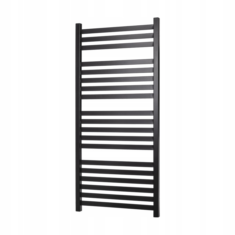 Grzejnik Łazienkowy Dekoracyjny Drabinkowy Wodny 53x135 cm 618 W Czarny Mat